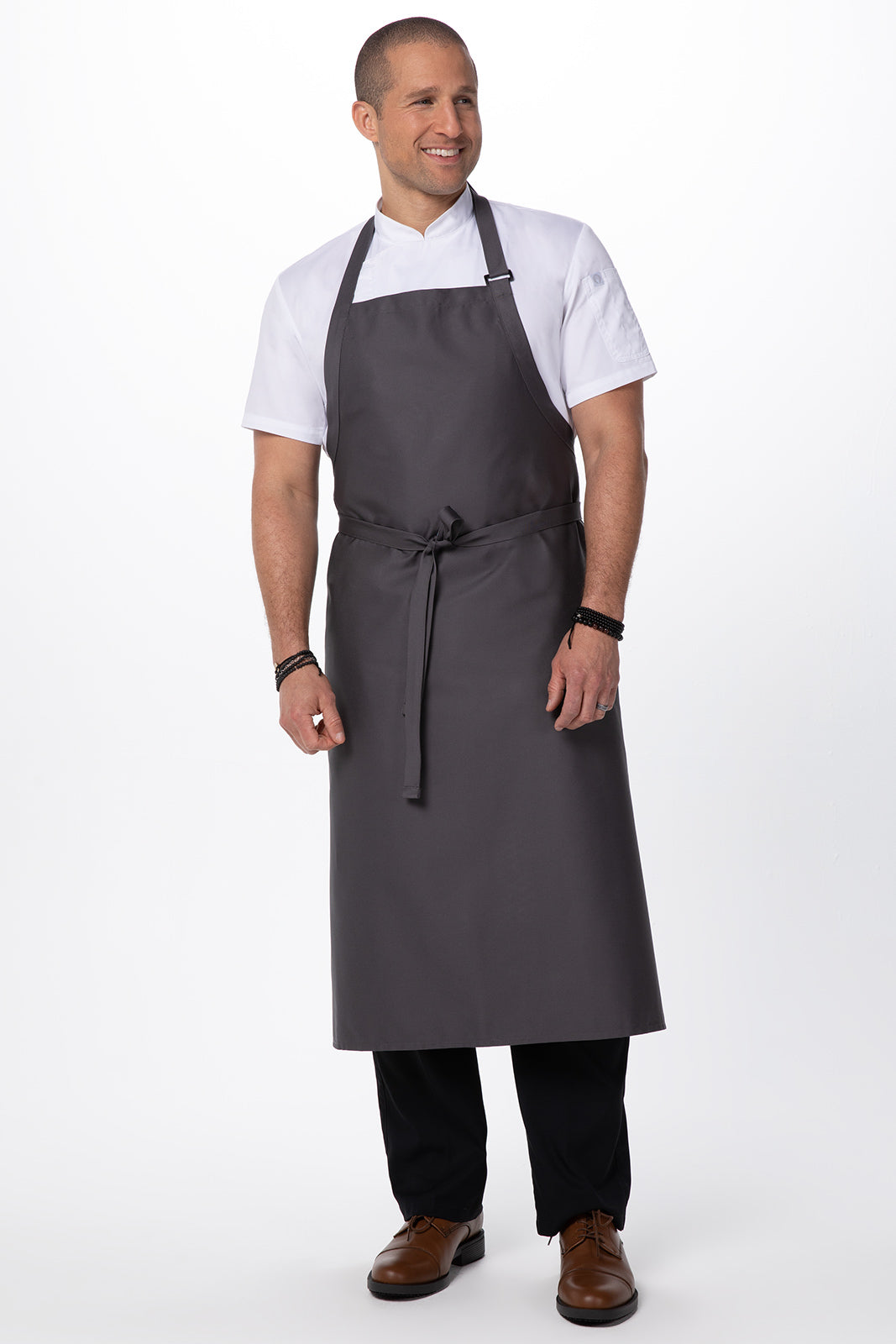 Chef works Large Bib Apron- Slate - Hospitality Connect
