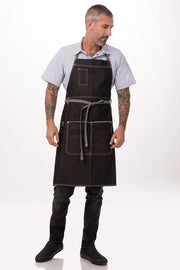 Chef works Bronx Bib Apron- Black - Hospitality Connect