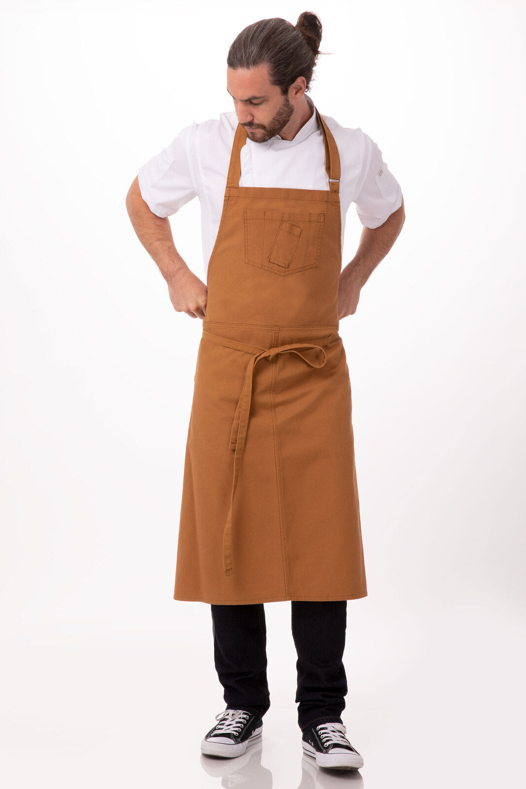 Chef works Rockford Chefs Bib Apron- Nutmeg - Hospitality Connect