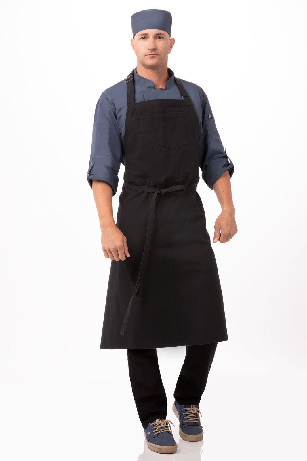 Chef works Rockford Chefs Bib Apron- Steel Grey - Hospitality Connect