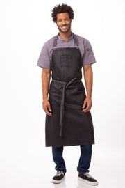 Chef works  Boulder Chefs Bib Apron- Purple Black - Hospitality Connect