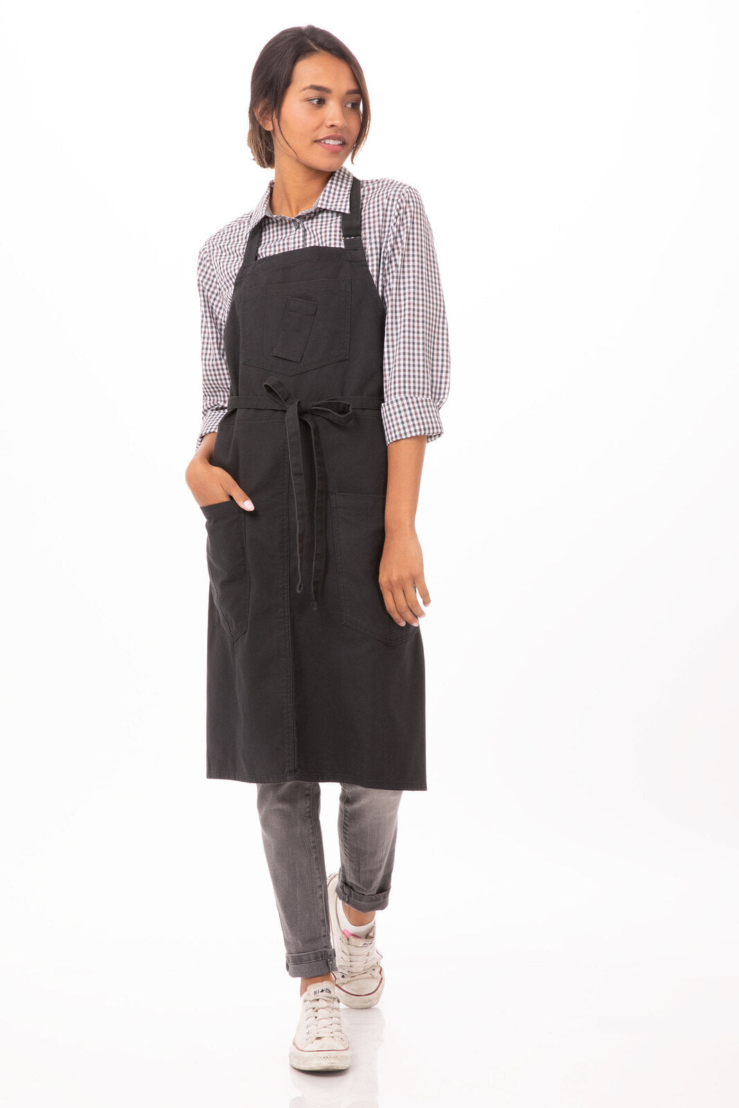Chef Works Rockford Bib Apron- Steel Grey - Hospitality Connect