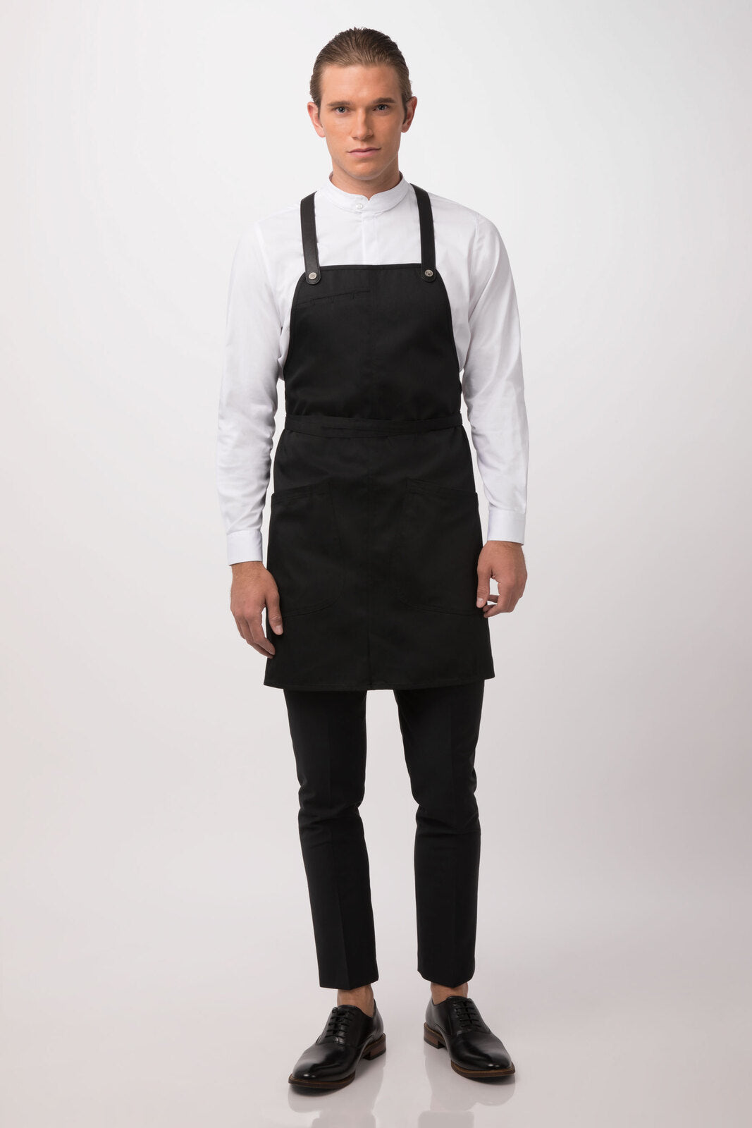 Chef works Largo Bib Apron- Black - Hospitality Connect
