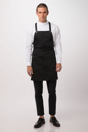 Chef works Largo Bib Apron- Black - Hospitality Connect