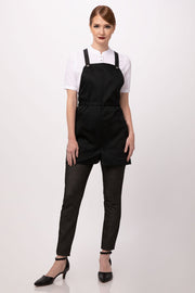 Chef works Largo Short Bib Apron- Black - Hospitality Connect