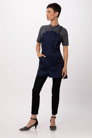 Chef works Largo Short Bib Apron- Dark Navy - Hospitality Connect