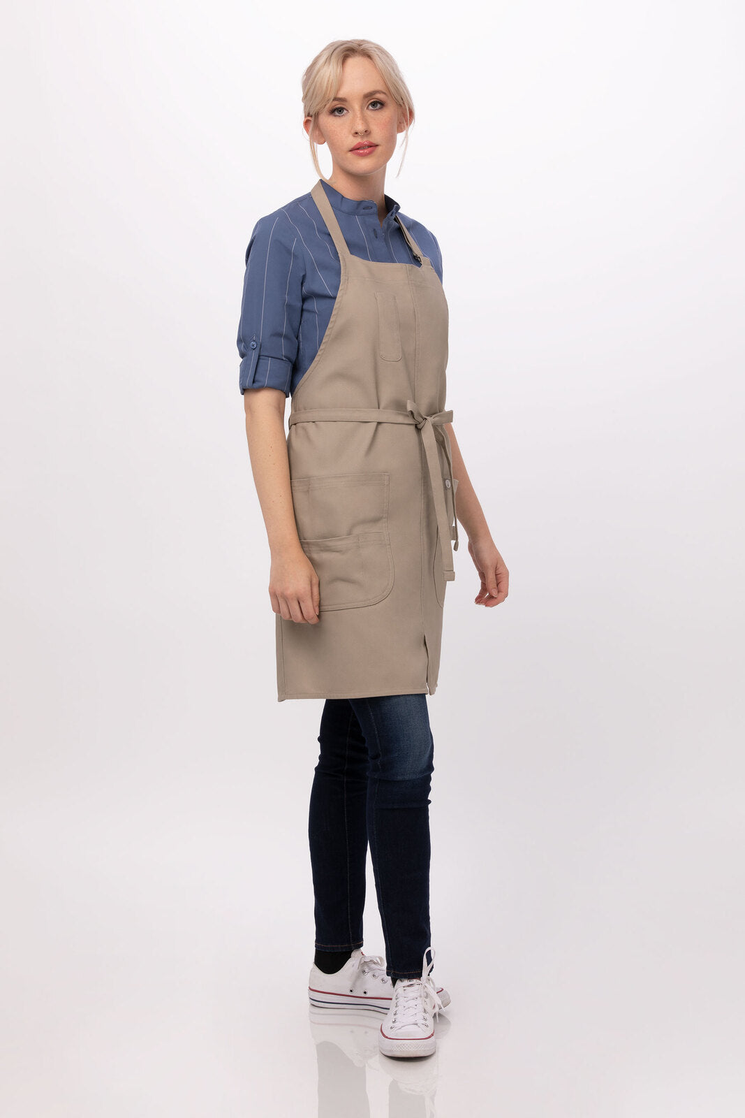 Chef works Logan Bib Apron- Khaki - Hospitality Connect