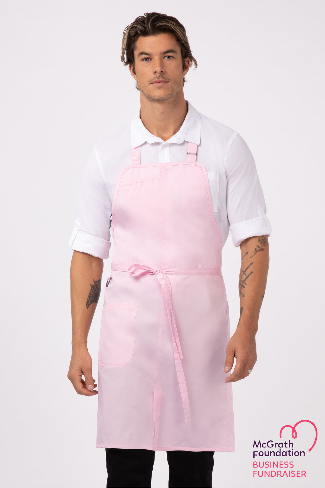 Chef Works Brio Bib Apron- Pink - Hospitality Connect