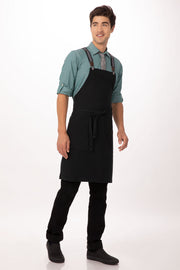Chef Works Berkeley Bib Apron- Jet Black - Hospitality Connect