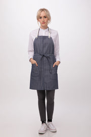 Chef Works Seattle Bib Apron- Blue - Hospitality Connect