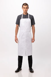 Chef Works  Brio Chef Bib Apron- White - Hospitality Connect