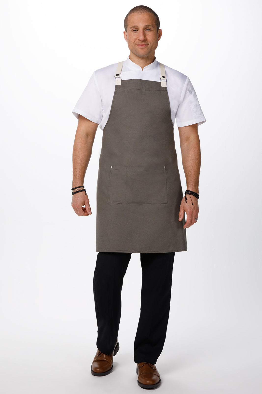Chef Works Byron Cross-Back Apron- Khaki - Hospitality Connect