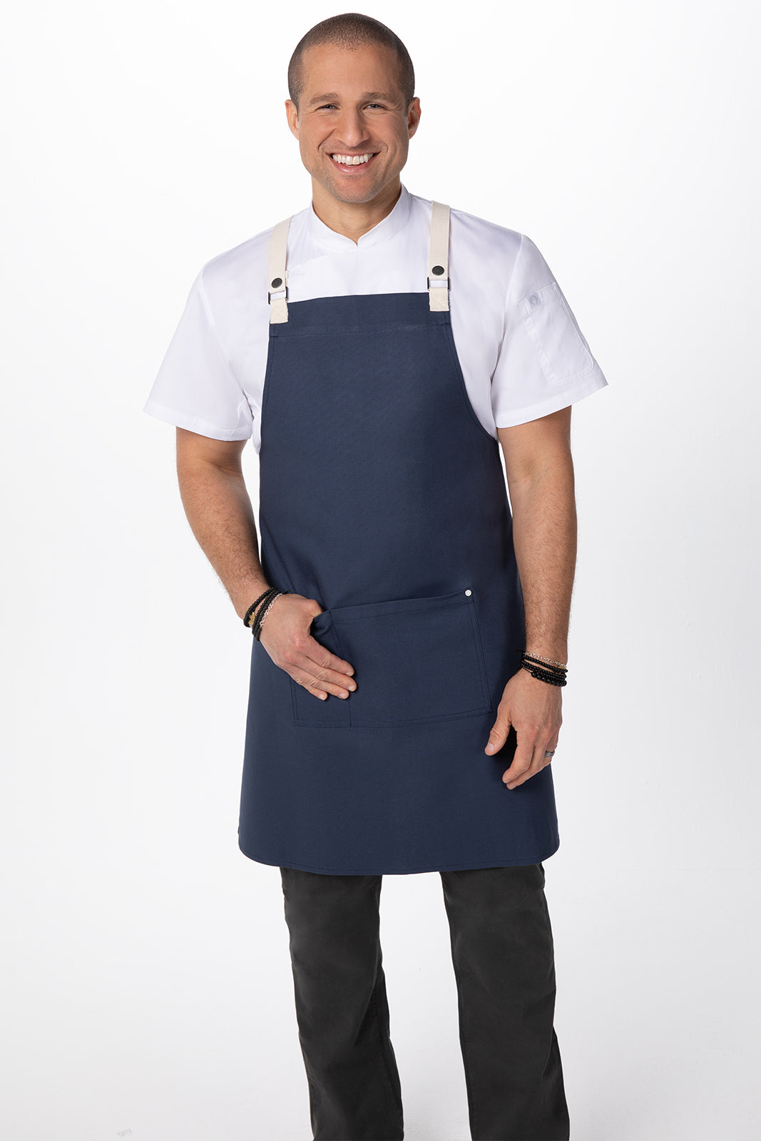 Chef Works Byron Cross-Back Apron- Navy - Hospitality Connect