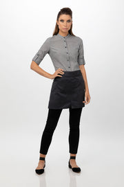 Chef works Largo Half Bistro Apron- Charcoal - Hospitality Connect