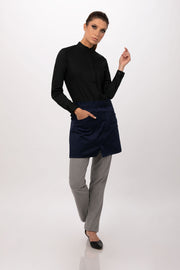 Chef works Largo Half Bistro Apron- Blue - Hospitality Connect