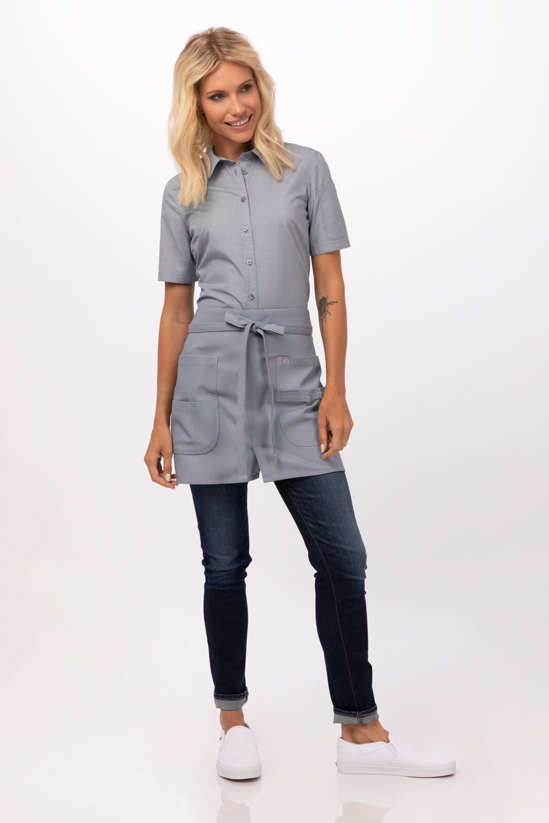 Chef works Logan Half Bistro Apron- Clay - Hospitality Connect
