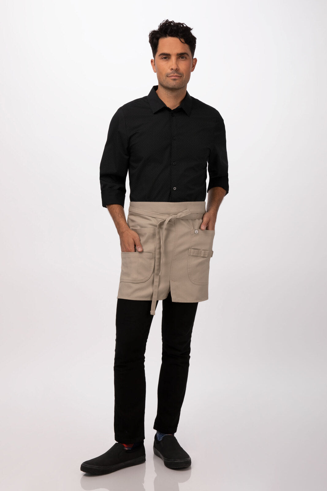 Chef works Logan Half Bistro Apron- Khaki - Hospitality Connect