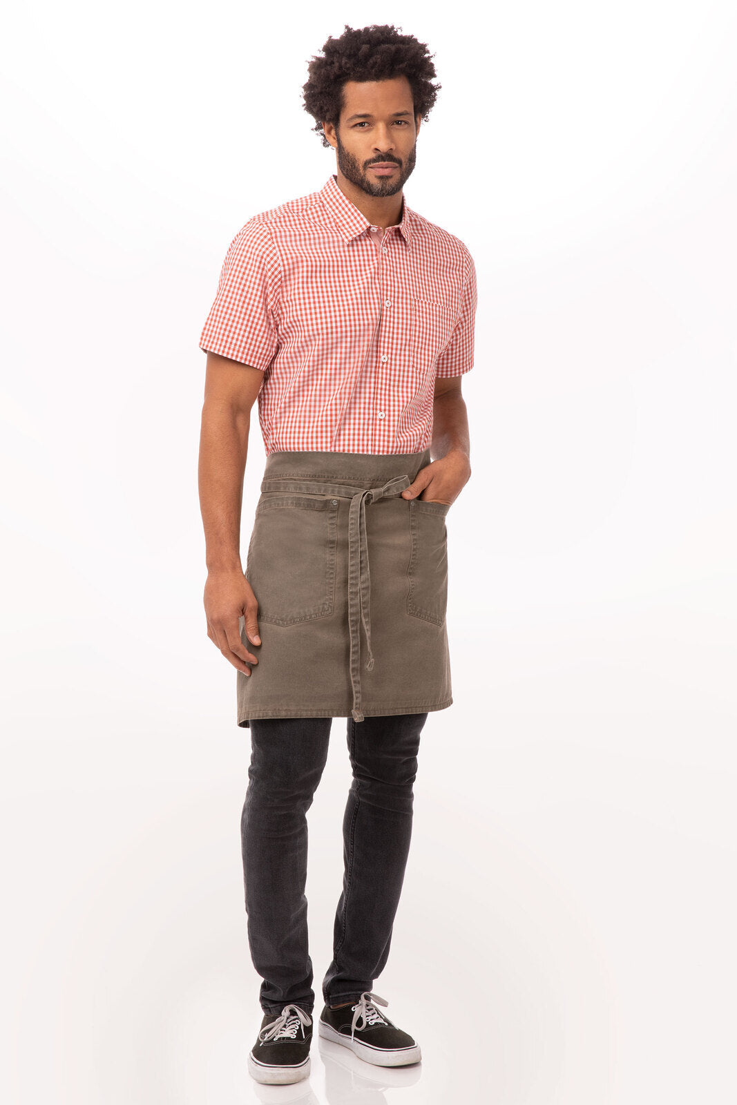 Chef Works Dorset Half Bistro Apron- Earth Brown - Hospitality Connect
