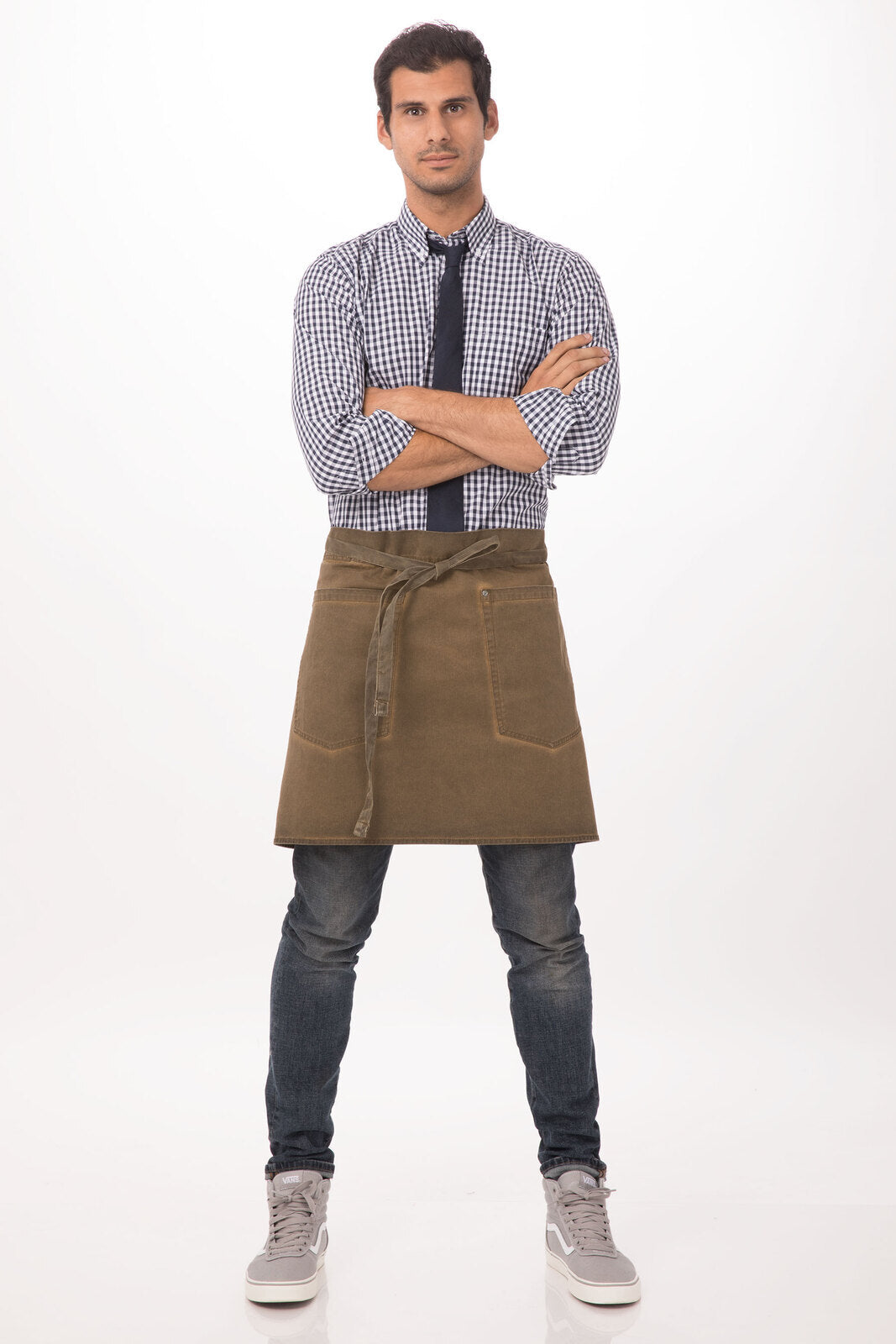Chef Works Dorset Half Bistro Apron- Golden Brown - Hospitality Connect