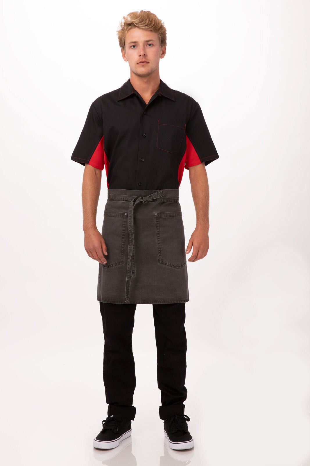 Chef Works Dorset Half Bistro Apron- Pewter - Hospitality Connect