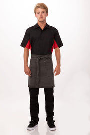 Chef Works Dorset Half Bistro Apron- Pewter - Hospitality Connect