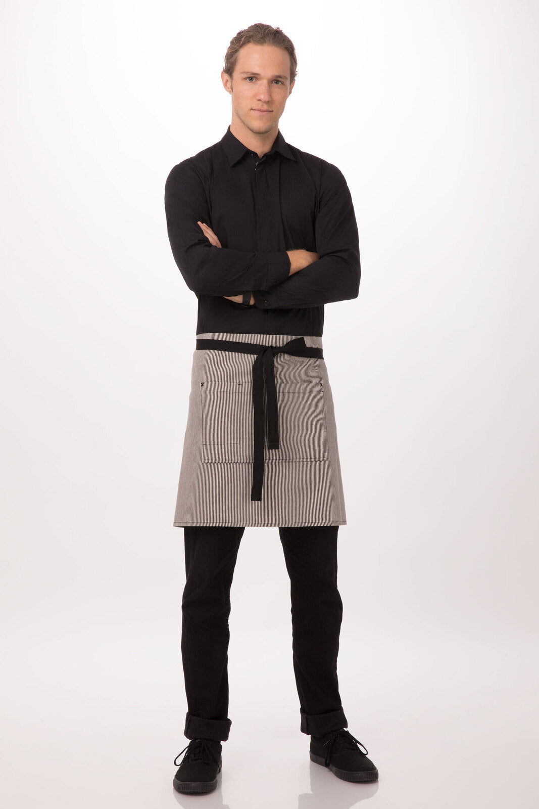 Chef Works Portland Half Bistro Apron- Black - Hospitality Connect