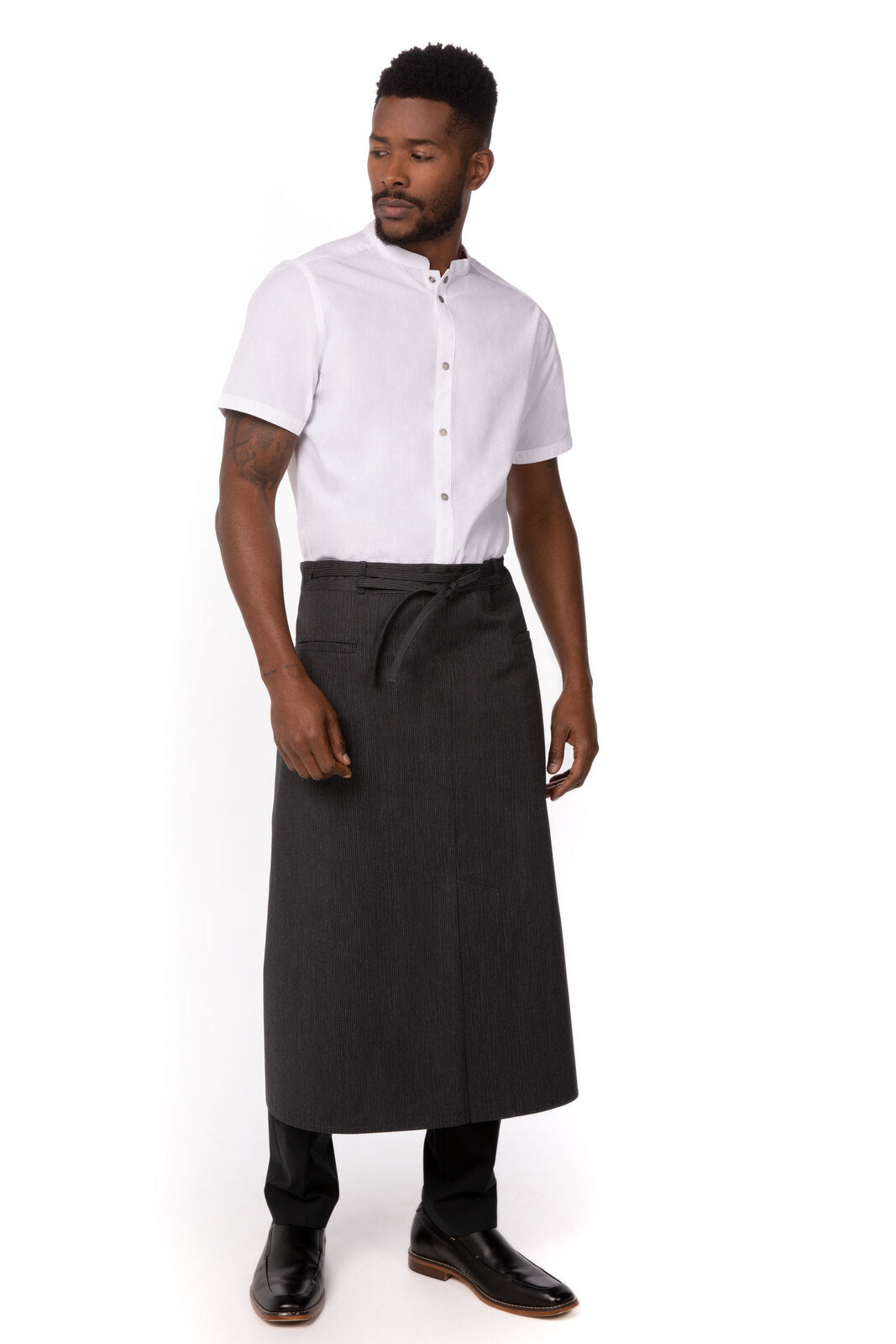 Chef Works Volante Bistro Apron- Pinstripe - Hospitality Connect