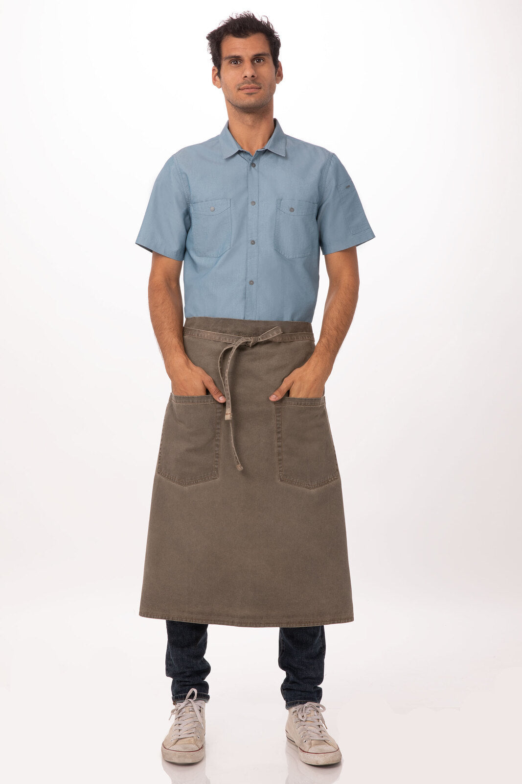 Chef Works Dorset Bistro Apron- Earth Brown - Hospitality Connect