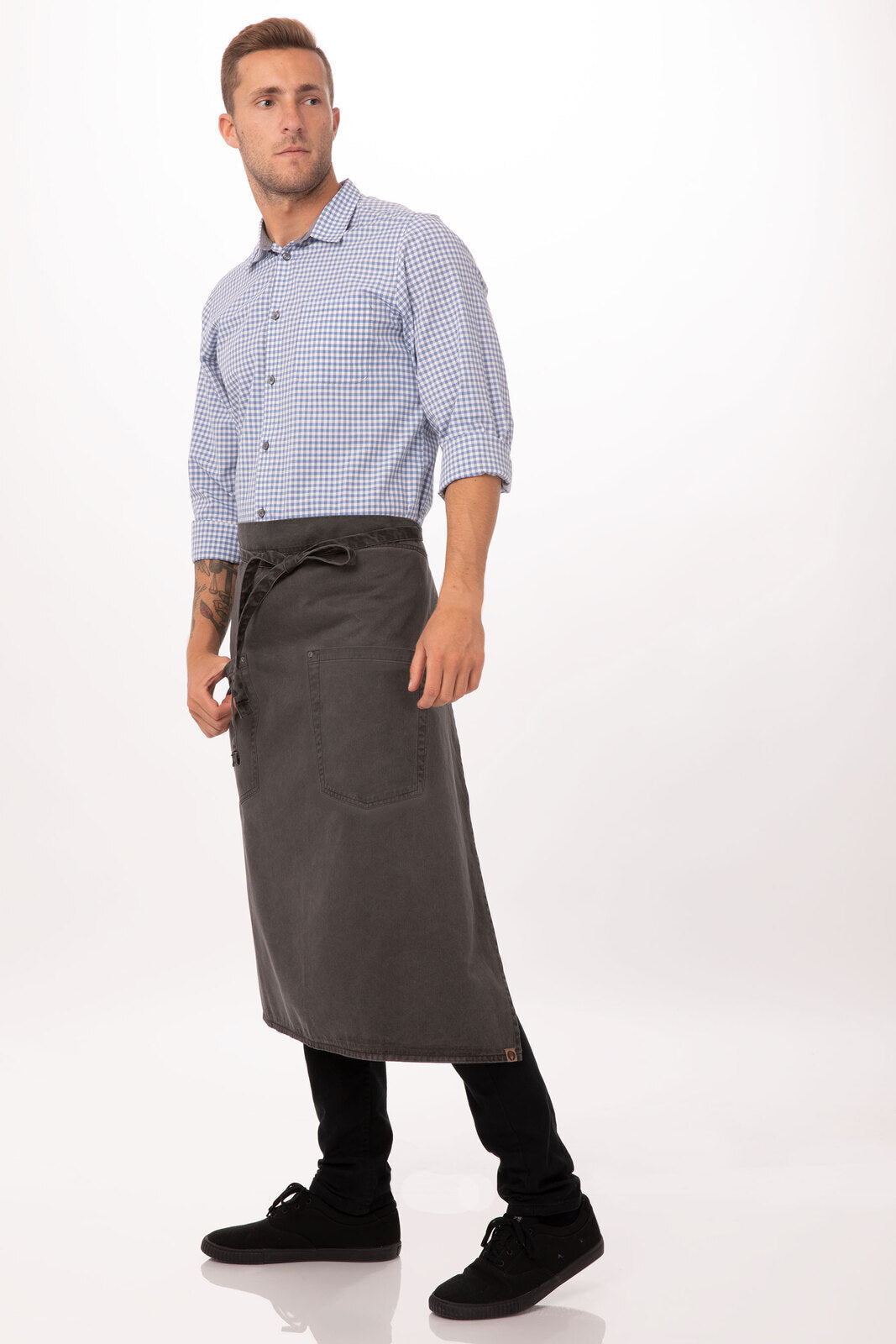Chef Works Dorset Bistro Apron- Pewter - Hospitality Connect