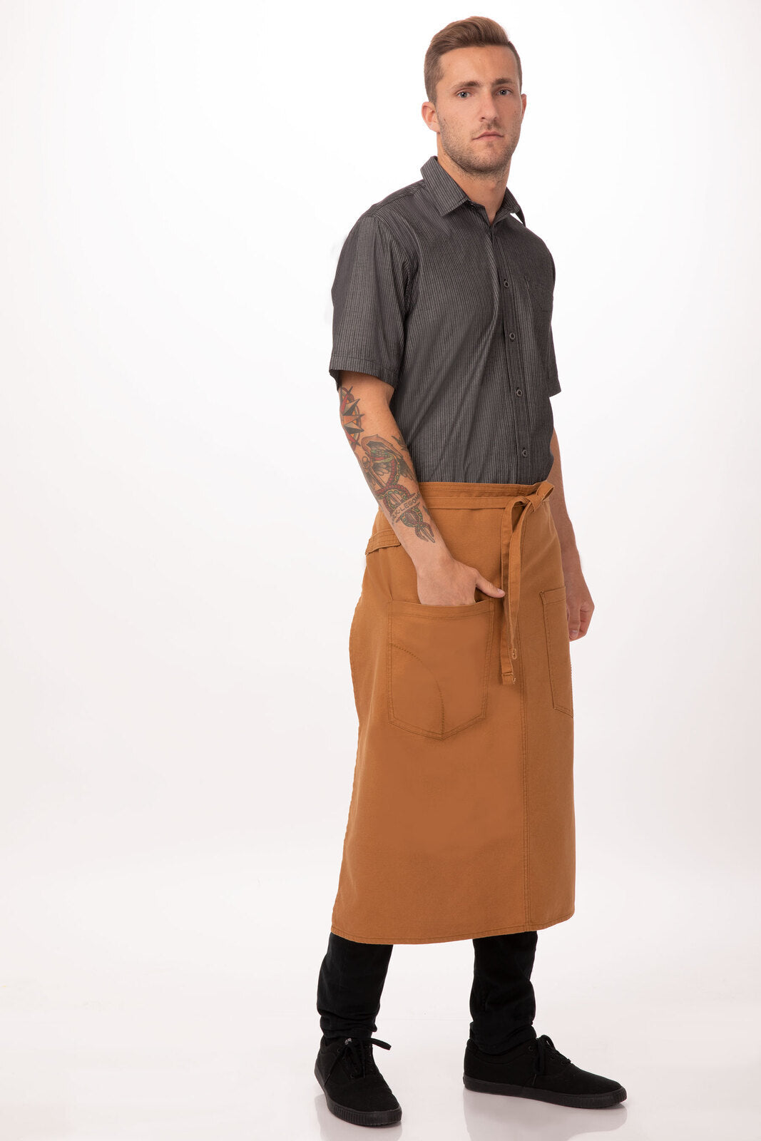 Chef Works Rockford Bistro Apron- Nutmeg - Hospitality Connect