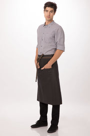 Chef works Boulder Bistro Apron- Brown Black - Hospitality Connect