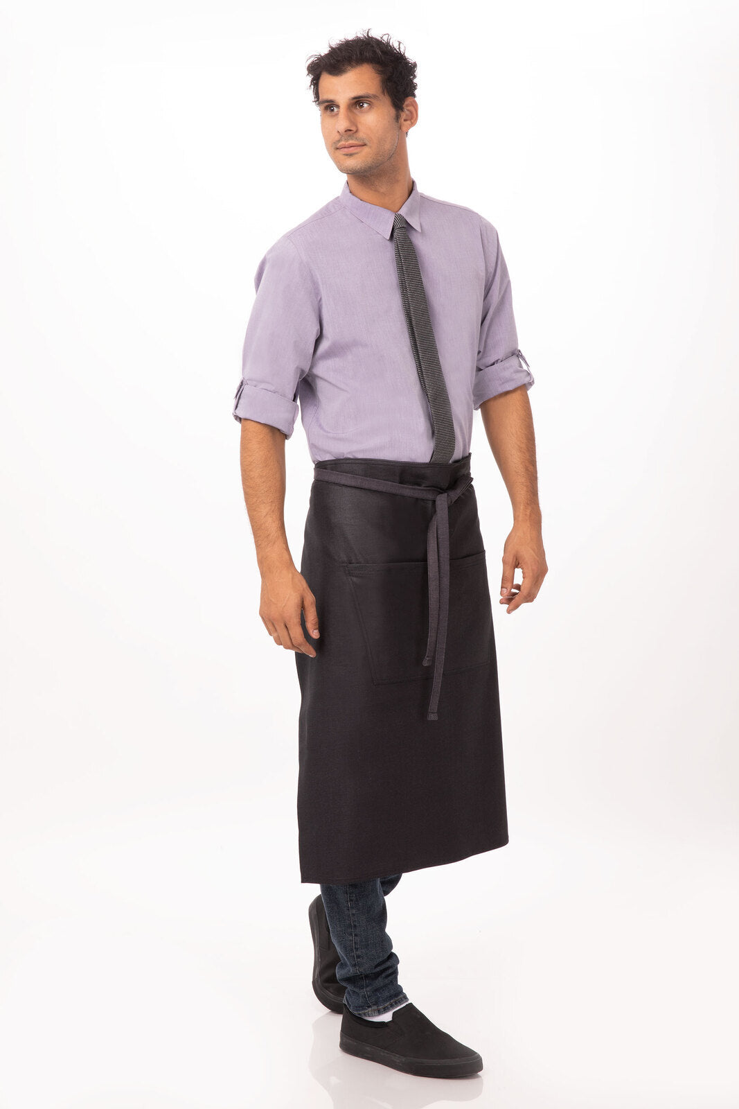 Chef works Boulder Bistro Apron- Purple Black - Hospitality Connect
