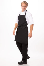 Chef Works Bib Apron- Black - Hospitality Connect
