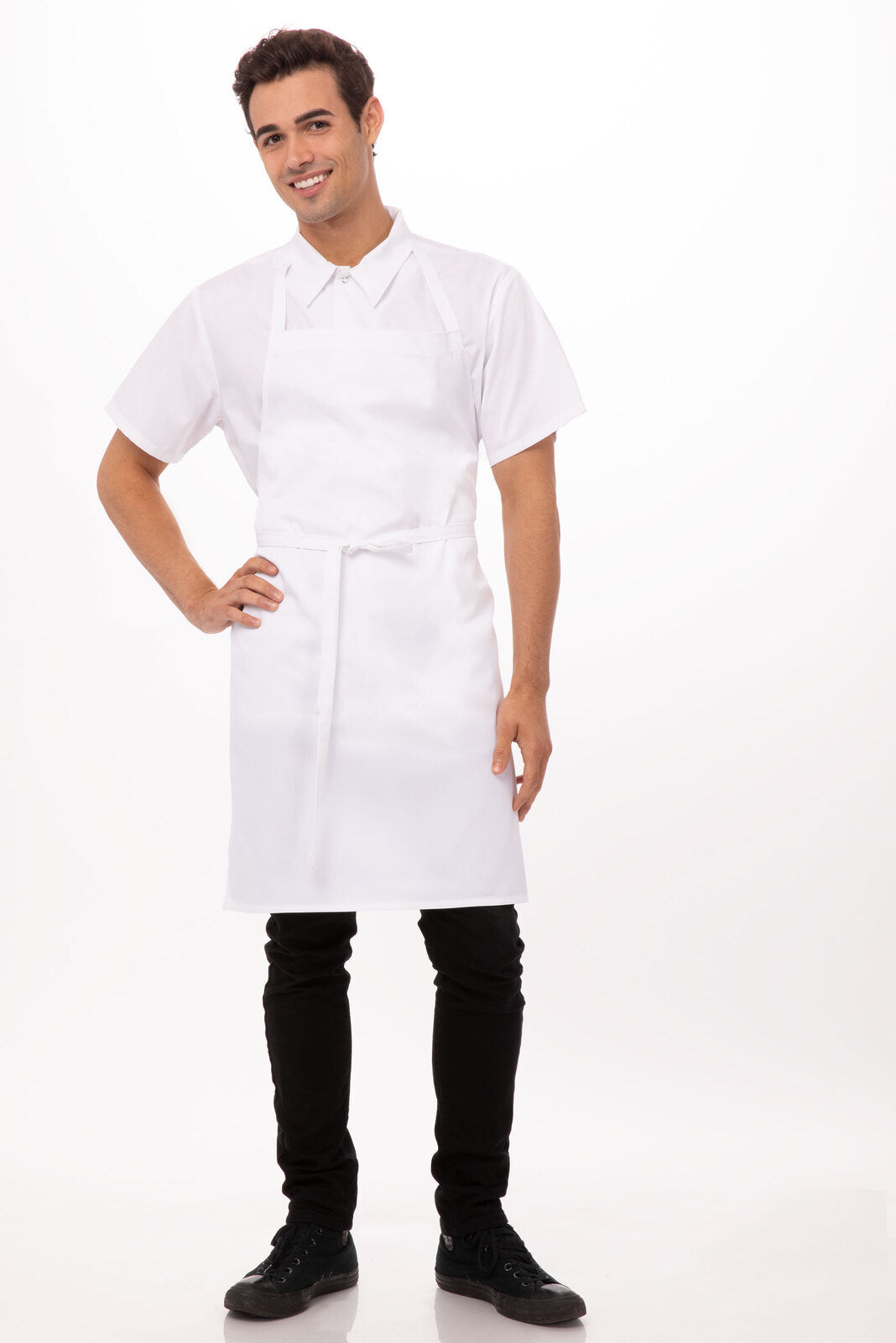 Chef Works Bib Apron- White - Hospitality Connect