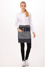 Chef Works Manhattan Half Bistro Apron- Indigo Blue - Hospitality Connect