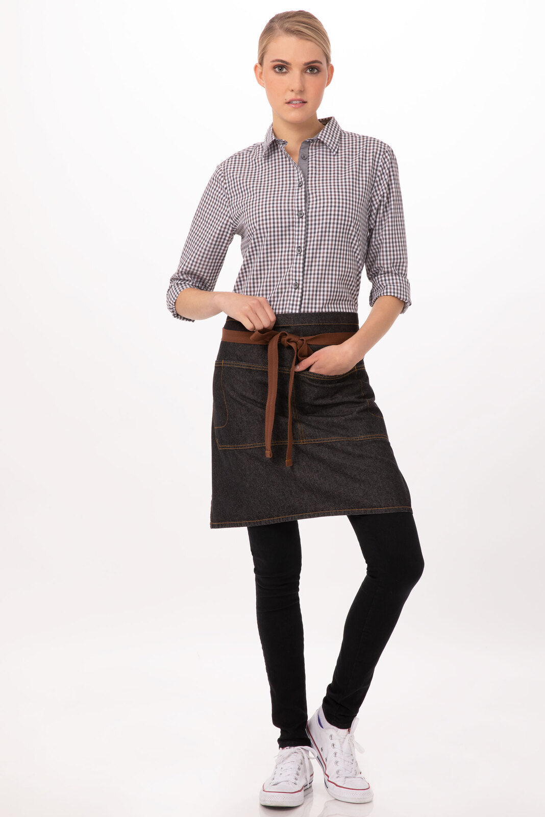 Chef works Memphis Half Bistro Apron- Black - Hospitality Connect