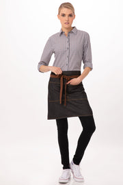 Chef works Memphis Half Bistro Apron- Black - Hospitality Connect