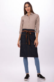 Chef works Memphis Bistro Apron- Indigo Blue - Hospitality Connect