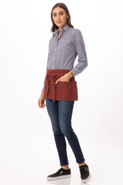 Chef works Uptown Waist Apron- Red Navy - Hospitality Connect