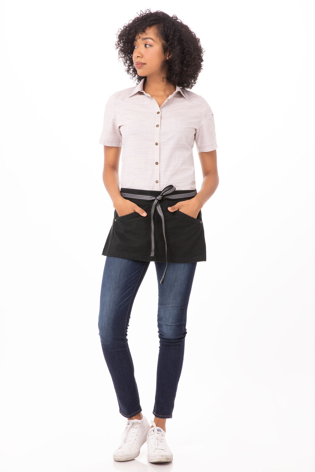 Chef Works Berkeley Waist Apron- Jet Black - Hospitality Connect