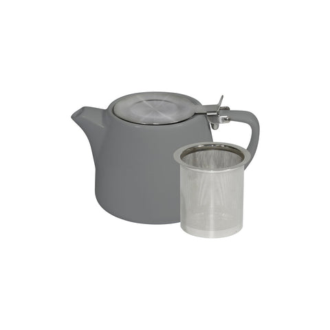 BREW-FRENCH GREY STACKABLE TEAPOT 500ml SS INFUSER/LID - Hospitality Connect