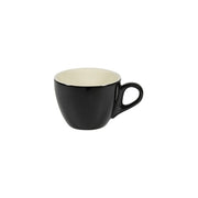 BREW-ONYX/WHITE LARGE FLAT WHITE CUP 220ml Box of 6 - Hospitality Connect