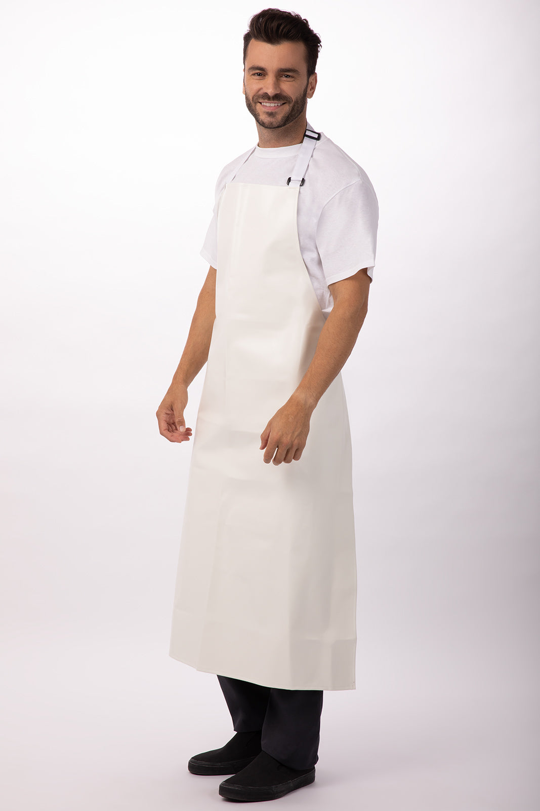 Chef works Long PVC Bib Apron- White - Hospitality Connect