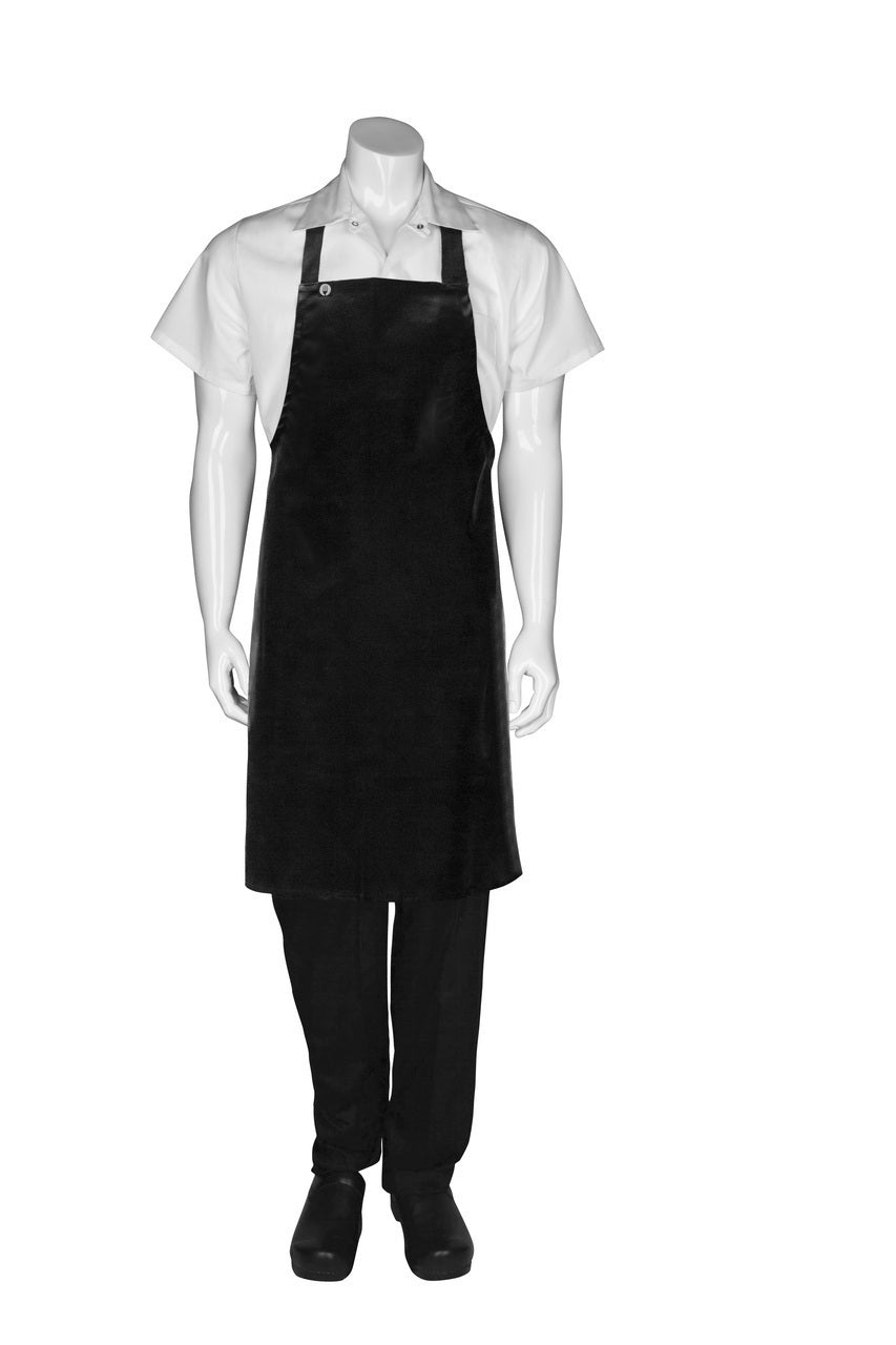 Chef works Short PVC Bib Apron- Black - Hospitality Connect