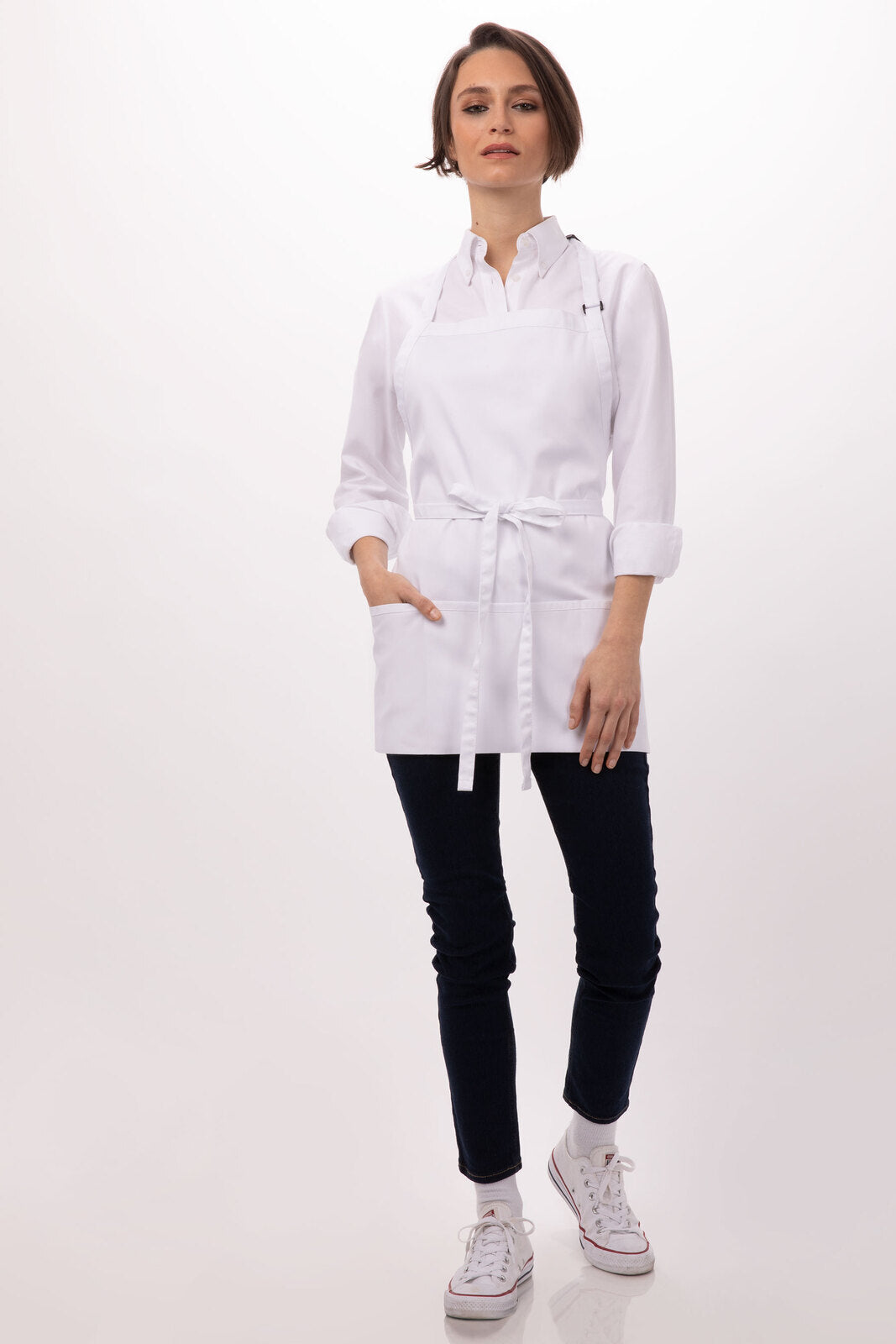 Chef Works Three Pocket Apron- White - Hospitality Connect