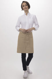 Chef Works Half Bistro Apron-Khaki - Hospitality Connect