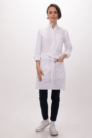 Chef Works Half Bistro Apron- White - Hospitality Connect
