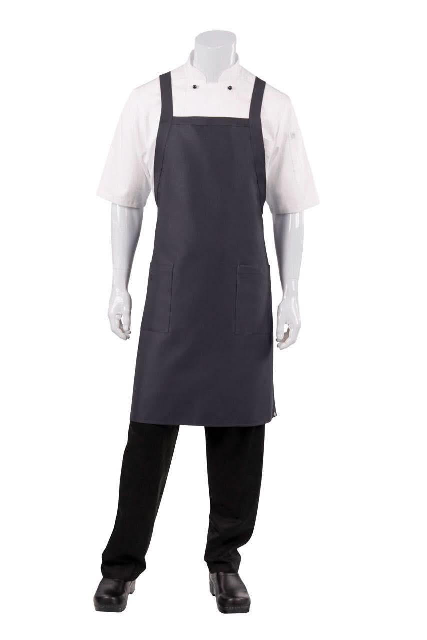 Chef Works Cross-Back Bib Apron - Slate - Hospitality Connect