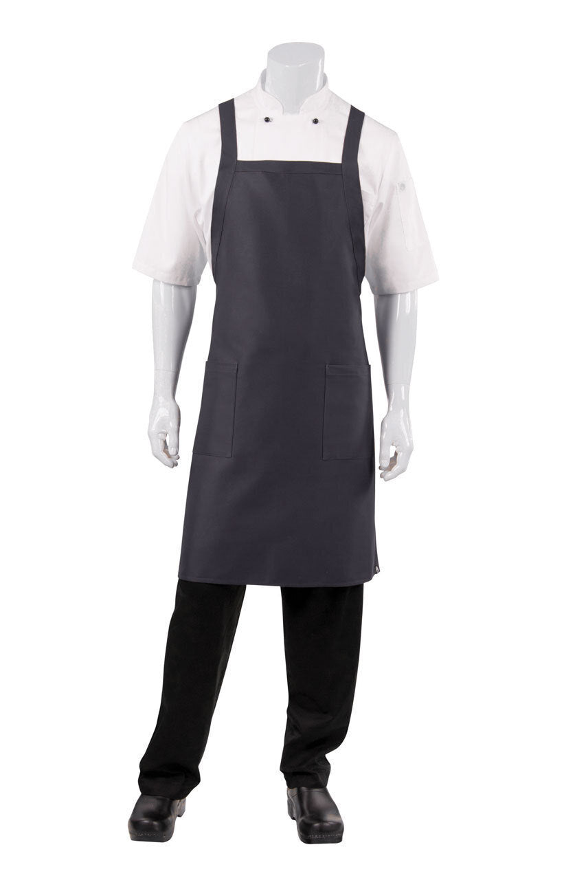 Chef Works Cross-Back Bib Apron- Slate - Hospitality Connect