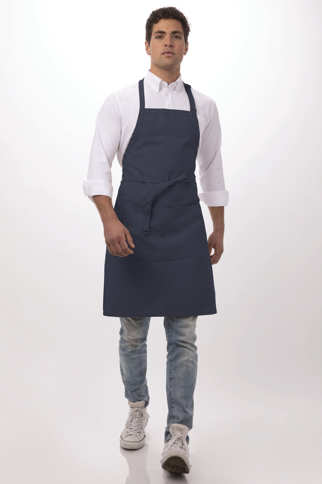 Chef Works Bib Apron- Navy - Hospitality Connect